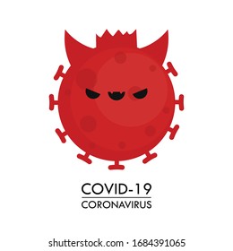 Diseño de carácter coronavirus. Vector bacteriano. espacio libre para texto.  Vector Covid-19