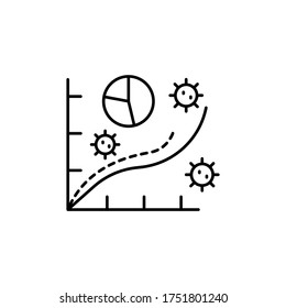 Coronavirus chart icon. Simple line, outline vector elements of viral pandemic icons for ui and ux, website or mobile application