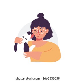 Coronavirus in China. 2019 n-CoV Wuhan Coronavirus Concept with Woman Showing Symptoms, Preventions, Transmission. 