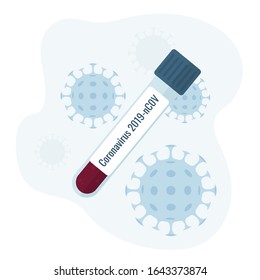 Coronavirus in China. Global epidemic of 2019-nCov coronavirus. Coronavirus alert. Medical test for coronavirus. Chinese virus outbreak. Vector illustration