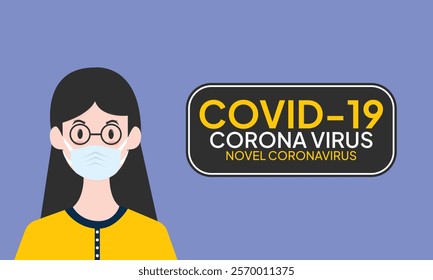 Coronavirus in China. Novel coronavirus (2019-nCoV), people in white medical face mask. Concept of coronavirus quarantine vector illustration. woman in white medical face mask.