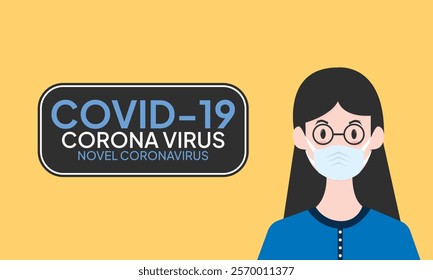 Coronavirus in China. Novel coronavirus (2019-nCoV), people in white medical face mask. Concept of coronavirus quarantine vector illustration. woman in white medical face mask.