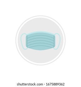 Coronavirus in China. Novel coronavirus (2019-nCoV),  white medical face mask. Concept of coronavirus quarantine. Vector illustration