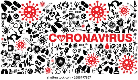  Coronavirus en China.Coronavirus. Ilustración vectorial.