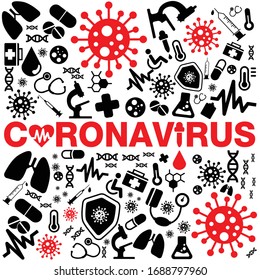  Coronavirus in China.Coronavirus. Vektorillustration.
