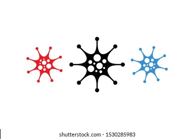 Coronavirus, circle concepts, molecules vector illustration, laboratory symbol ready to use
