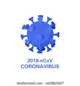 Coronavirus color isolated icon on a white background. Distribution of Coronavirus 2019 - nCoV in China and around the world. Pandemic threat. Flat vector illustration.
