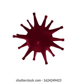 Coronavirus. Colored vector illustration. Virus on an isolated background. Flat style. The causative agent of atypical pneumonia. A dangerous disease that led to a pandemic. Medical topics. Spread.