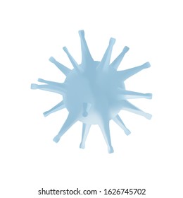 Coronavirus. Colored vector illustration. Virus on an isolated background. Flat style. The causative agent of atypical pneumonia. A dangerous disease that led to a pandemic. Medical topics. Spread.