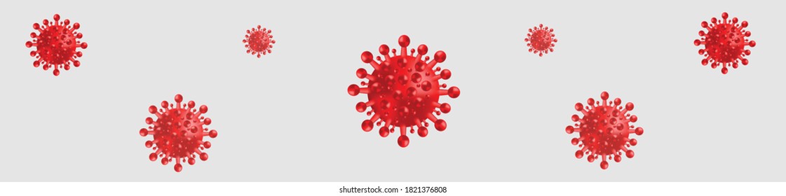 Coronavirus concept background, 3D models of coronavirus bacteria.