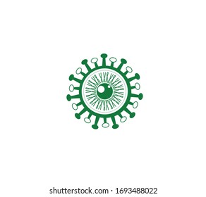 Coronavirus-Konzept, Design-Logo. Weltgesundheit, COVID-19, Illustration zur gefährlichen Vektorillustration von Viren