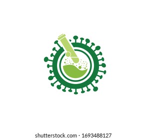 Coronavirus concept, design logo. World Health, COVID-19, dangerous virus vector illustration