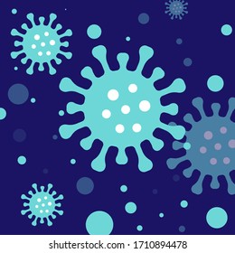 Coronavirus concept inscription, dangerous virus vector illustration 