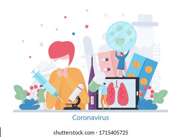Coronavirus concept, modern flat design vector illustration