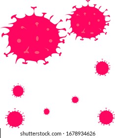 concepto de coronavirus. vector de virus rojo. virus contagiosos de los virus