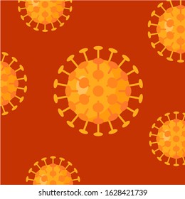 Coronavirus concept. Wuhan 2019-nCoV background. Vector illustration in flat style for medical designs, infographics.
