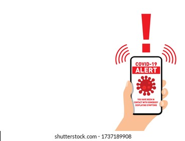 Smartphone mit Coronavirus-Kontaktverfolgung