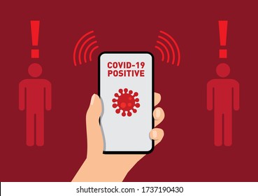 smartphone de la aplicación de seguimiento de contactos Coronavirus
