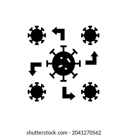 Coronavirus Copies Proliferate icon in vector. Logotype