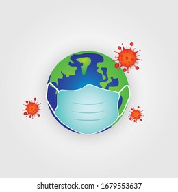  Concepto de virus Coronavirus / Corona. 