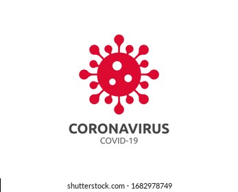 Coronavirus corona virus symbol covid-19 covid19 covid sign. Danger infection influenza. Pandemic risk vector icon.	
