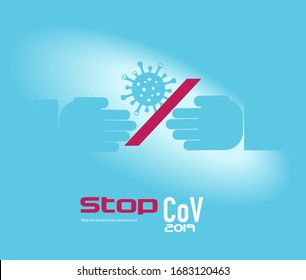 Coronavirus CoV 2019, SARS-Covid-2. Infographics, image illustration. Stop the spread of the coronavirus!