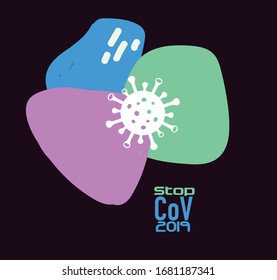 Coronavirus CoV 2019 Stop Element, letter
