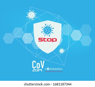 Coronavirus CoV 2019 Stop Element letter