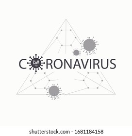 Coronavirus CoV 2019 Virus molecule letter