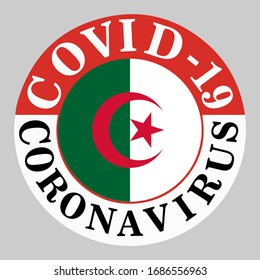 Coronavirus Covid 19 Algeria Pandemic Concept Vector