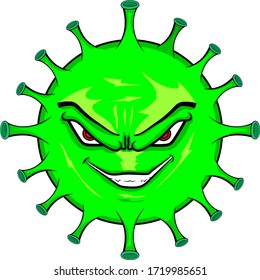 Coronavirus Covid 19 cartoon character vector. EPS 10 format