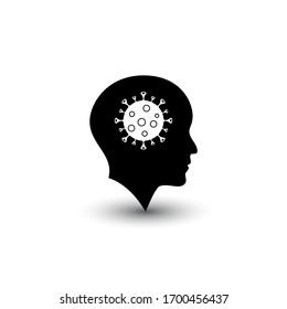 Coronavirus contiene 19 iconos vectoriales aislados en fondo blanco. Signo de ilustración del virus de la corona pandémica. EPS 10.