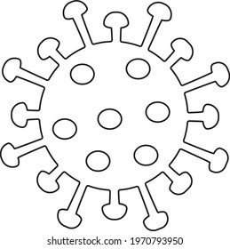 coronavirus covid 19 icon vector line
