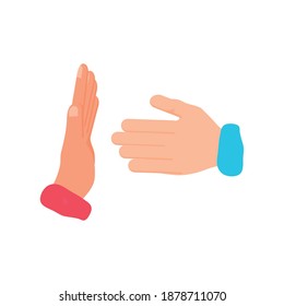 coronavirus covid 19 prevention avoid handshake vector illustration