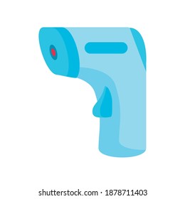 coronavirus covid 19 prevention scanning check temperature vector illustration