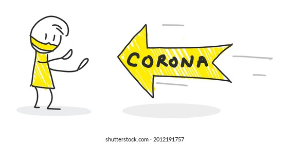 Coronavirus 19. Detén el coronavirus. Peligro del coronavirus y enfermedad de riesgo para la salud pública. vector. 