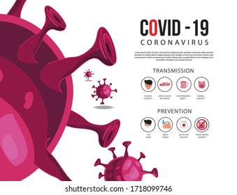 Coronavirus Covid 19 Vector Diseño blanco simple vector 