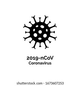 Coronavirus covid 19 icono vectorial. Signo de ilustración del virus de la corona pandémica.