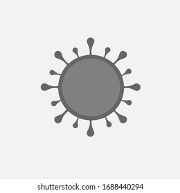 Coronavirus covid 19 vector icon. Simple isolated corona virus pictogram.