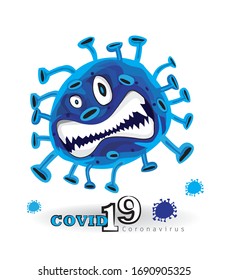 Coronavirus COVID 19. Viral pneumonia, disease vector illustration