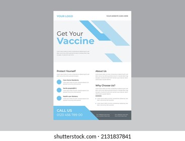 Coronavirus and Covid 19 virtual Conference Flyer Template Design with a4 size, Medical services flyer, covid19 vaccine flyer,