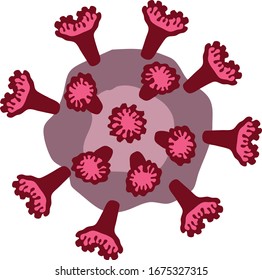 Coronavirus covid 19 virus vector image detailed