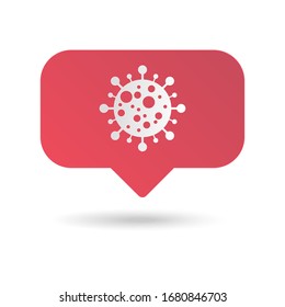 coronavirus covid bacteria icon social media vector illustration