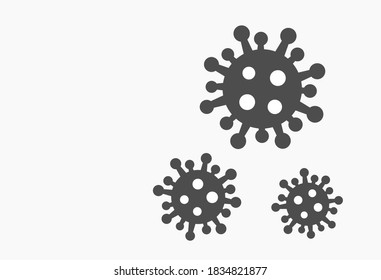 Coronavirus COVID Symbole Hintergrund. Vektorgrafik-Banner für Design.