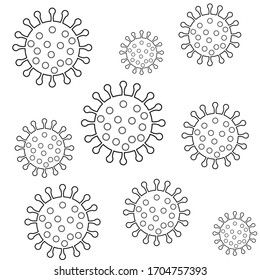 Diseño del Vector Covid Coronavirus Dibuja el patrón