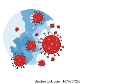 Coronavirus covid-19 2019 nCoV pandemic over globe