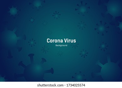 Coronavirus (Covid-19 or 2019-ncov)  background in blue color 