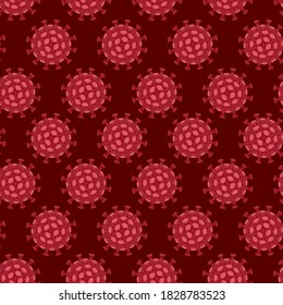 coronavirus COVID-19 2019-nCoV seamless pattern. Corona Virus in Wuhan, China, Global Spread, and Concept Stopping Corona Virus. Flu and lung disease spreading of world. Dangerous novel ncov corona vi