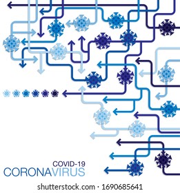 Coronavirus, covid-19, 2019-ncov Wuhan virus infographic in vector format.