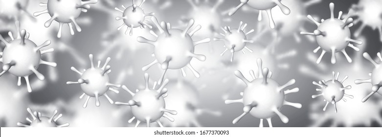 Coronavirus Covid-19, 2019-nKoV. 3d illustration of virus unit. World pandemic concept. Vector illustration.